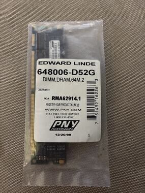 Vintage PNY 64MB DIMM RAM Module – 648006-D52G
